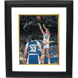 Christian Laettner Signed Duke Blue Devils Vertical 16X20 Photo Custom Framed 1992 The Shot Vs KY Bu