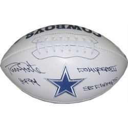 Randy White Signed Dallas Cowboys Logo Football Triple HOF 94, CO MVP SB XII & SB Champs