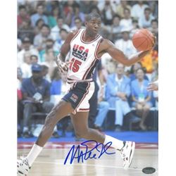 Magic Johnson Signed Team USA Olympic Dream Team 8X10 Photo Dribble