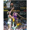 Image 1 : Magic Johnson Signed Los Angeles Lakers 16X20 Photo Vs Larry Bird