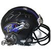 Image 1 : Ray Lewis Signed Baltimore Ravens Super Bowl XLVII/Baltimore Ravens Riddell Mini Helmet (Right Sig-S