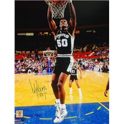 David Robinson Signed San Antonio Spurs 16X20 Photo Dunk