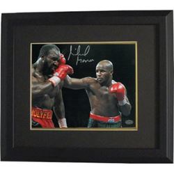 Michael Moorer Signed Boxing 8X10 Photo Custom Framed Vs Evander Holyfield (Heavyweight Champion)