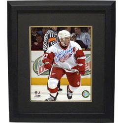 Brett Hull Signed Detroit Red Wings 8X10 Photo Custom Framed- Tri-Star Hologram