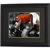 Image 1 : Brian Urlacher Signed Chicago Bears 8X10 Spotlight Photo Custom Framed (Orange Jersey In Snow)