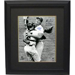 Dave Righetti Signed New York Yankees 16X20 B&W Photo Custom Framed (Celebration Hug-No Hitter- July