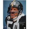 Image 1 : Jack Lambert Signed Pittsburgh Steelers 8X10 Photo Tooth HOF 90- Lambert Hologram