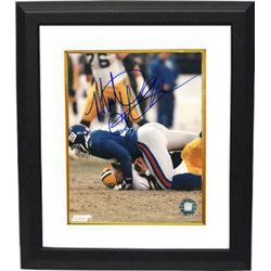 Michael Strahan Signed New York Giants 8X10 Photo Custom Framed (Record Breaking 22.5 Sack)
