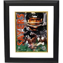 Gale Sayers Signed Chicago Bears Collage 16X20 Photo Custom Framed HOF 77