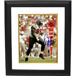 Warren Sapp Signed Tampa Bay Buccaneers 8X10 Photo Custom Framed (Sack Dance)