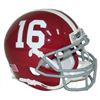 Image 1 : Alabama Crimson Tide Unsigned Schutt #16 Authentic Mini Helmet