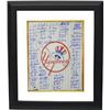 Image 1 : Bobby Richardson Signed New York Yankees 16X20 Photo Custom Framed Top Hat Logo With 70 Signatures