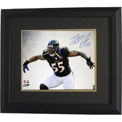 Terrell Suggs Signed Baltimore Ravens 16X20 Photo Black Jersey Yell Custom Framed