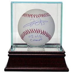Frank Thomas Signed Official Major League Baseball 05 WS Champs W/ Glass Case (Chicago White Sox)
