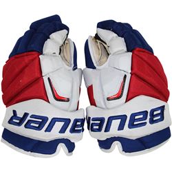 Dominic Moore New York Rangers  2014-2015 Season Game Used Gloves (Pair)