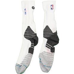Rondae Hollis-Jefferson Socks - Brooklyn Nets 2015-16 Game Used #24 Grey, Black, And White Socks (Pa