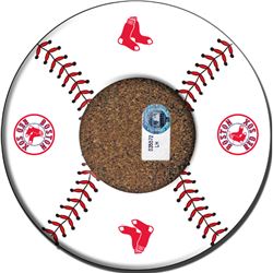 Boston Red Sox Baseball With Logo Coasters (Set Of 4)