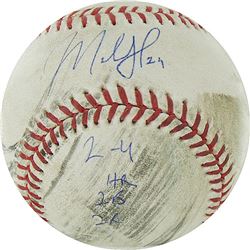 Marlon Byrd Signed Pirates At Cubs 5-14-2010 Game Used Baseball W/ "2-4, HR, 2B, 2R" Insc. (MLB Auth