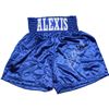Image 1 : Alexis Argüello Signed Blue Boxing Trunk