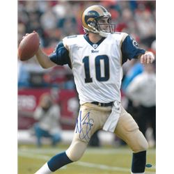 Marc Bulger Signed St. Louis Rams 16X20 Photo (White Jersey Pass)- Bulger Hologram