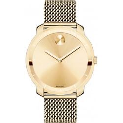 Movado  Bold  Mesh Yellow Gold Toned Bracelet  Women Watch