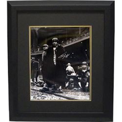 Frank Gifford Signed New York Giants 16X20 Vintage B&W Photo Custom Framed W/ Vince Lombardi