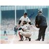 Image 1 : Larry “Yogi” Berra Turning Towards Catcher Signed 11X14 Horizontal Photo