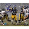 Image 1 : Jerome Bettis Pittsburgh Steelers Signed Rushing In Snow 8X10 Photo (AJ Sports Auth)