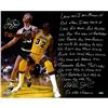 Image 1 : Larry Bird/Magic Johnson Dual Signed NBA Finals Magic Johnson Against Larry Bird 16X20 Story Photo