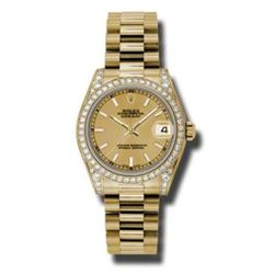 Rolex  Datejust 31  18K Yellow Gold Presidential Bracelet  Women Watch