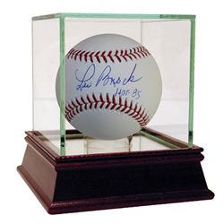 Lou Brock Signed MLB Baseball W/ "HOF 85" Insc.