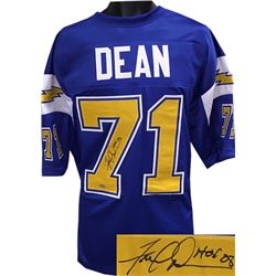 Fred Dean Signed Los Angeles Rams TB Blue Prostyle Jersey HOF 08 XL