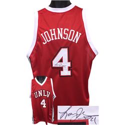Larry Johnson Signed UNLV Runnin' Rebels TB Red Custom Jersey XL- JSA Hologram