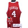 Image 1 : Larry Johnson Signed UNLV Runnin' Rebels TB Red Custom Jersey XL- JSA Hologram