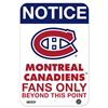 Image 1 : Montreal Canadiens Fans Only 8X12 Aluminum Sign