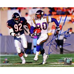 Cris Carter Running Vs. Bears Defender 8X10 Photo