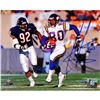 Image 1 : Cris Carter Signed Running Vs Bears Defender 16X20 Photo W/ HOF Insc.