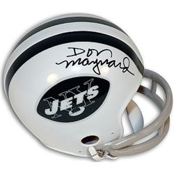 Don Maynard Signed New York Jets TB 2Bar Mini Helmet