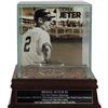 Image 1 : Derek Jeter "Side View W/Facade" Background Glass Single Baseball Case W/ Yankee Stadium Authentic D