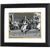 Image 1 : YA Tittle Signed New York Giants Passing 8X10 B&W Photo Custom Framed