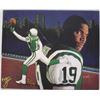 Image 1 : Keyshawn Johnson Signed New York Jets 16X20 Canvas Lt Ed 19 Slight Scratch