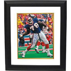 Bruce Smith Signed Buffalo Bills 16X20 Photo HOF 09 Custom Framed (Sack Dance)