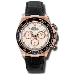 Rolex  Daytona  Oyster 40Mm Everose Gold On Strap  Men Watch