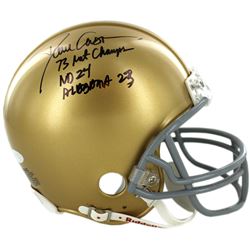 Dave Casper Signed Notre Dame Mini Helmet W/ 1973 National Champs, Notre Dame 24/ Alabama 23 Inscrip