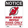 Image 1 : New Jersey Devils Fans Only 8X12 Aluminum Sign