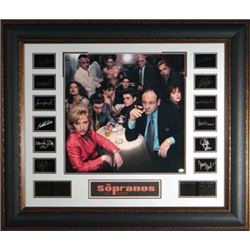 Michael Imperioli Unsigned Engraved Collection 36X31 Leather Framed W/ Sopranos Cast Photo (Entertai