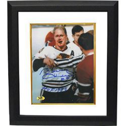 Bobby Hull Signed Chicago Blackhawks 8X10 Photo Custom Framed Blood HOF 1983