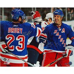 Chris Drury Brendan Shanahan Dual Signed Celebration 16X20 Photo