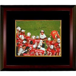 Tom Osborne Signed Nebraska Cornhuskers 16X20 Photo Custom Framed Gatorade (3X National Champ-Black 