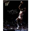 Image 1 : Julius Erving New York Nets Soars To Basket Signed 16X20 Photo